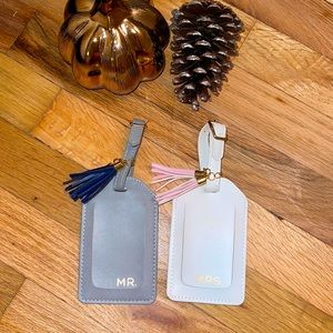 Mr. and Mrs. luggage tags